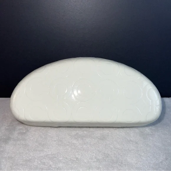 COACH Hardshell White Monogram CC Sunglasses Eyeglasses Protective Case - Picture 6 of 6